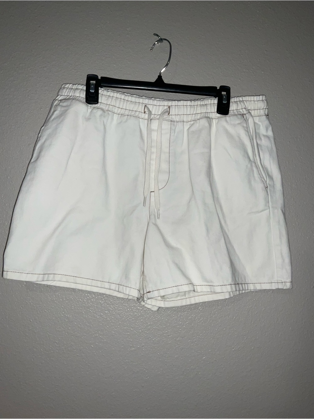 RSQ White Men's Athletic Drawstring Shorts